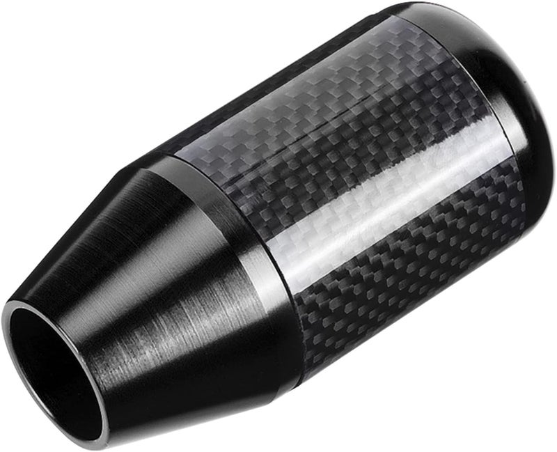 Universal Carbon Fiber Automatic Shift Knob, Car Gear Shift Knob Head, Ergonomic Handle Design with Smooth Surface, Durable Aluminum Alloy and Carbon Fiber Construction for Most Ve (Black) - Image 4