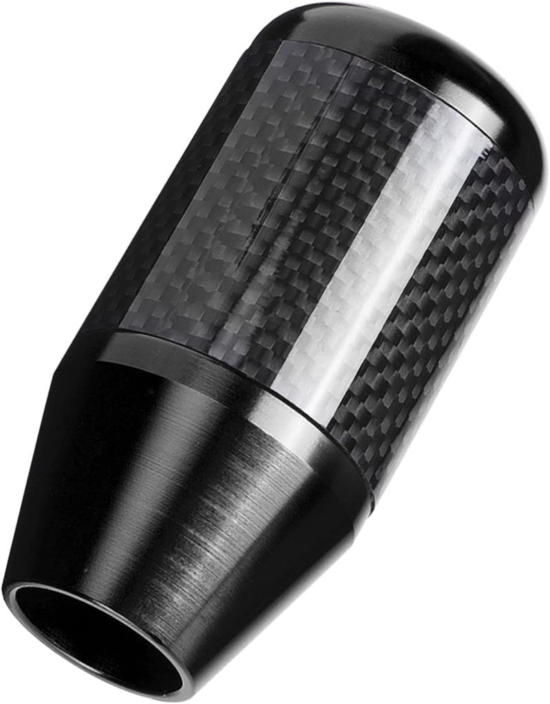 Universal Carbon Fiber Automatic Shift Knob, Car Gear Shift Knob Head, Ergonomic Handle Design with Smooth Surface, Durable Aluminum Alloy and Carbon Fiber Construction for Most Ve (Black) - Image 3