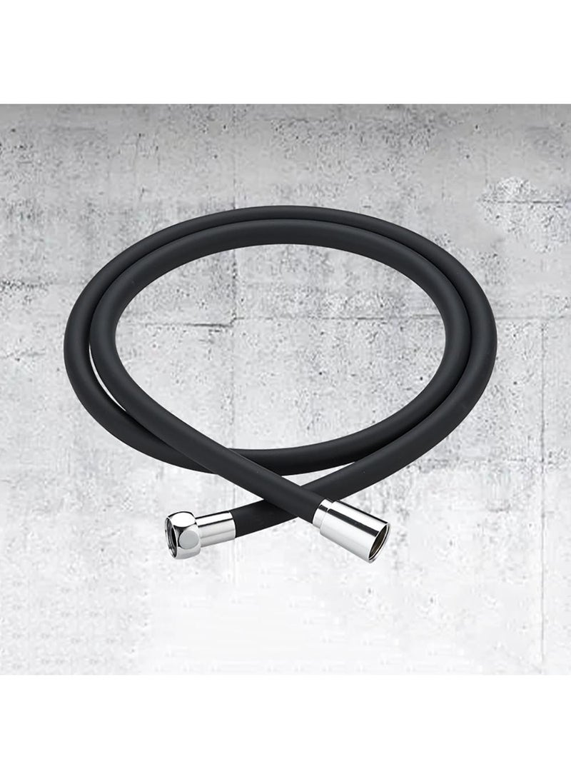 Sweet seven Luxury Black PVC Shower Hose - 1.5m Universal Anti-Rust, Anti-Tangle Swivel Brass Fitting - Image 1