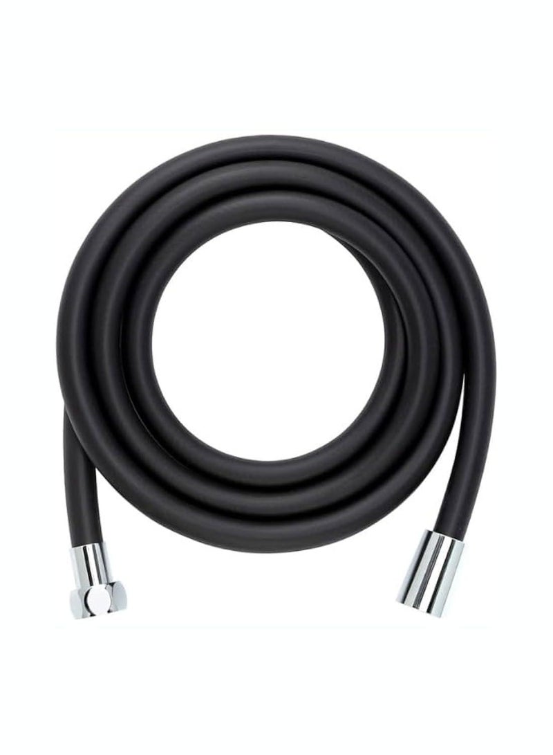 Sweet seven Luxury Black PVC Shower Hose - 1.5m Universal Anti-Rust, Anti-Tangle Swivel Brass Fitting - Image 2