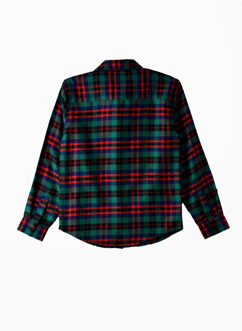 JAM Boys' Green and Red Plaid Shirt  - Image 2