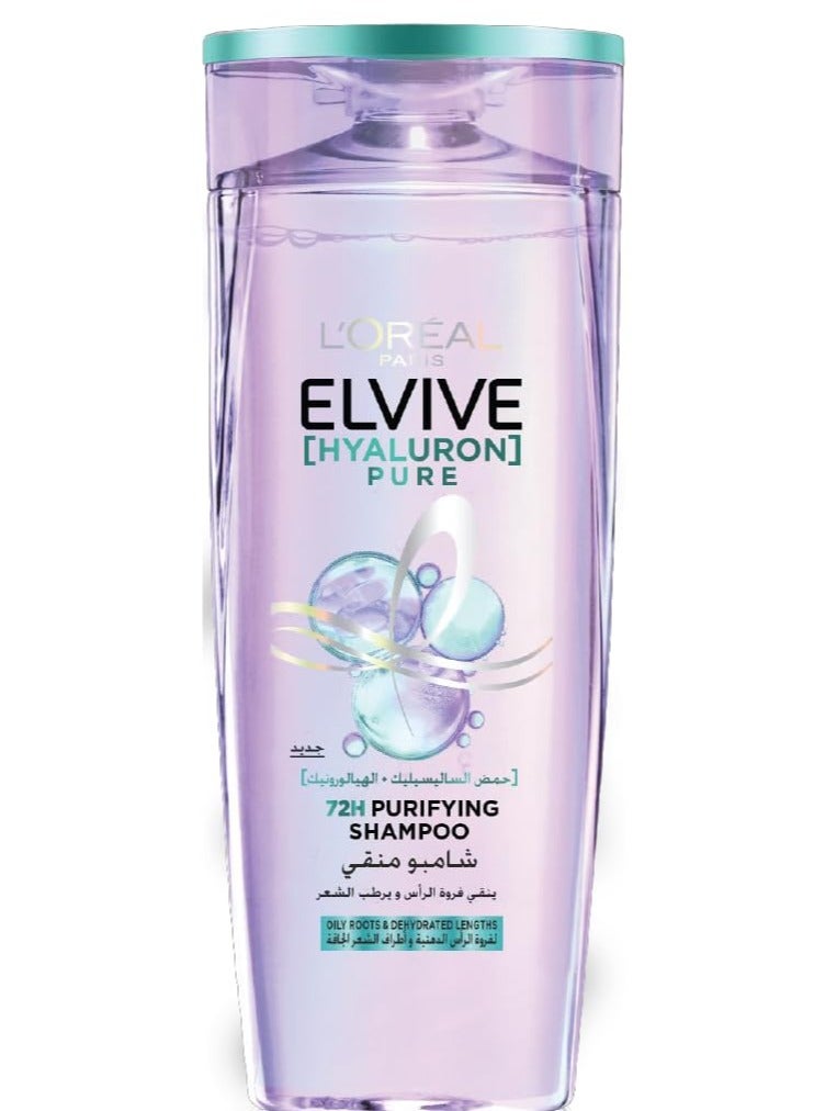 Loreal Paris Elvive Hyaluron Pure Purifying Shampoo for Oily Hair 400ML