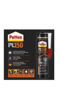 Pattex Roll over image to zoom in Pattex PL150, Water and Temperature Resistant Glue Adhesive, Mounting Adhesive for Indoor and Outdoor Use, Extra Strong Glue, 380g Cartridge, Pack of 2  - Image 4
