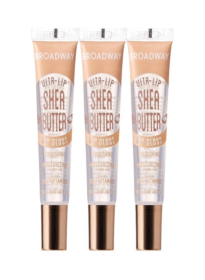 Ruby Kisses Broadway Vita-Lip Clear Lip Gloss (Shea Butter 3 Pack), Ultra-Hydrating & Soothing Formula with Multi-Vitamin Oils, High-Shine Non-Sticky Finish, Nourishing Lip Balm for Healthy Lips - Image 1