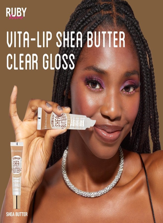 Ruby Kisses Broadway Vita-Lip Clear Lip Gloss (Shea Butter 3 Pack), Ultra-Hydrating & Soothing Formula with Multi-Vitamin Oils, High-Shine Non-Sticky Finish, Nourishing Lip Balm for Healthy Lips - Image 5
