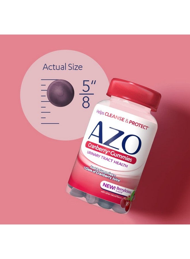 AZO Cranberry Urinary Tract Health Gummies Dietary Supplement 2 Gummies = 1 Glass Of Cranberry Juice Helps Cleanse  Protect Natural Mixed Berry Flavor Nongmo 72 Gummies - Image 4