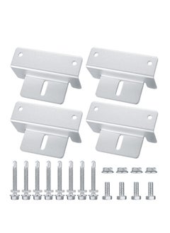 Generic Solar Panel Mounting Brackets, Solar Panel Aluminum Z Shaped Brackets ,Holders with Screw and Nuts for RV Boat Wall Caravans Yacht Roof Solar Panel Mounting (4 Sets)  - Image 1