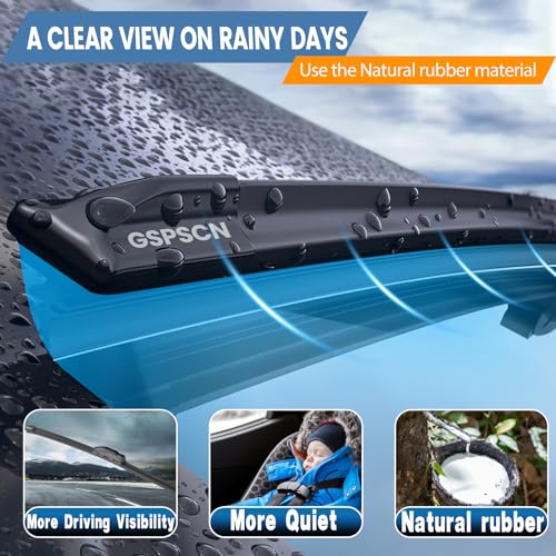 GSPSCN 3 Wipers Replacement for Mini Cooper Countryman 2023 2022 2021 2020 2019 2018 2017 Original Equipment Windshield Wiper Blades 23"+21"+10" (set of 3) - Image 4