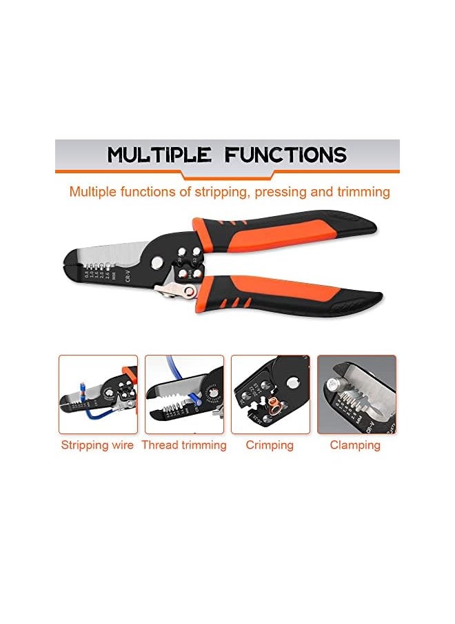 IAF - Wire Stripper Crimper Wire Cutter Multi-functional wire stripping tool for 10-20AWG wire Precise Hand Tools for Electrician Craftsman (10IN1) - Image 1