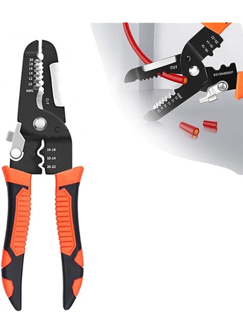 Wire Stripper Crimper Wire Cutter Multi-functional wire stripping tool for 10-20AWG wire Precise Hand Tools for Electrician Craftsman (10IN1)
