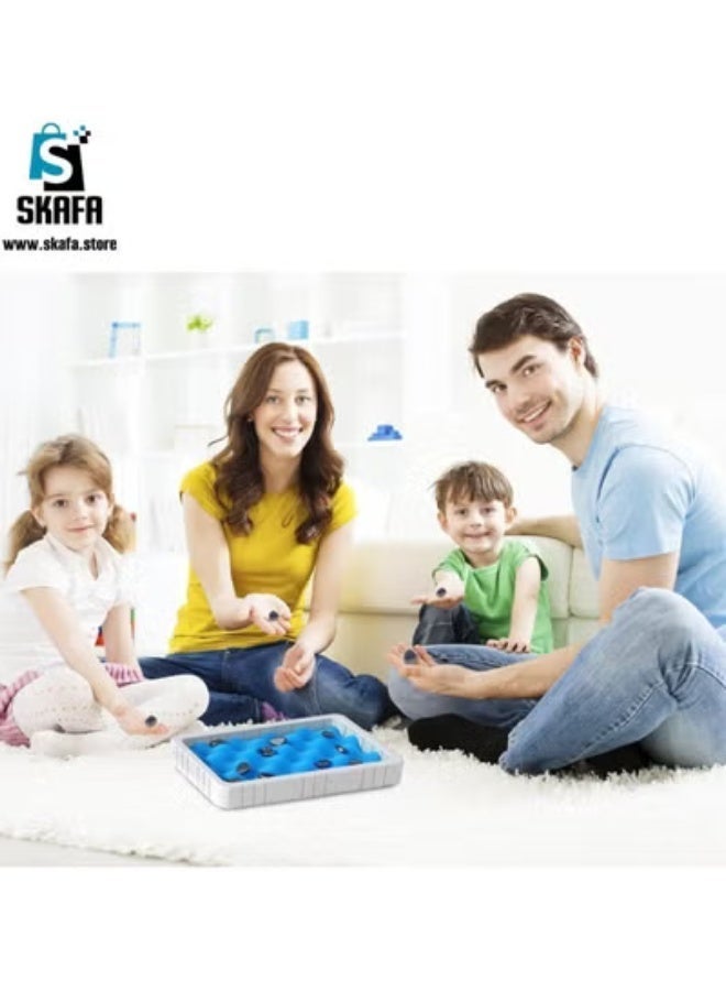 SKAFA Magnetic Chess Set | Board with Magnetic Stones/Sponge Chessboard/String | Strategy Game with Rocks | Family and Party Game for Kids and Adults. - Image 3