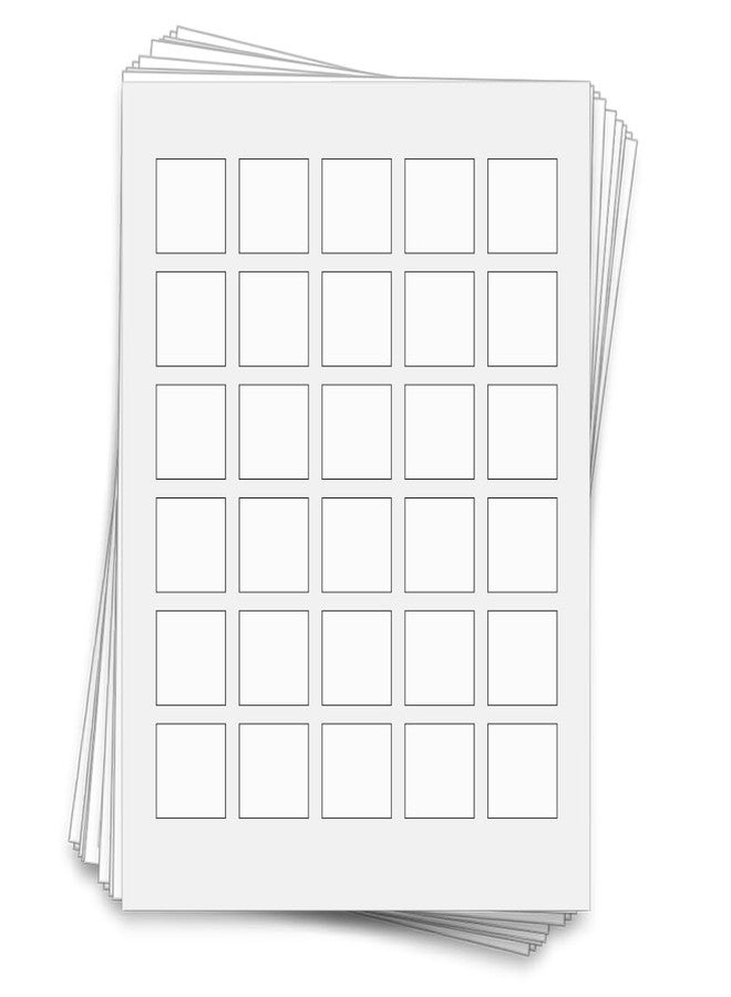 Dashleigh 300 Waterproof Labels for 30 ml Bottles, 1.25 x 1.25 in. | Square, Waterproof White Vinyl for Inkjet Printers - Image 1