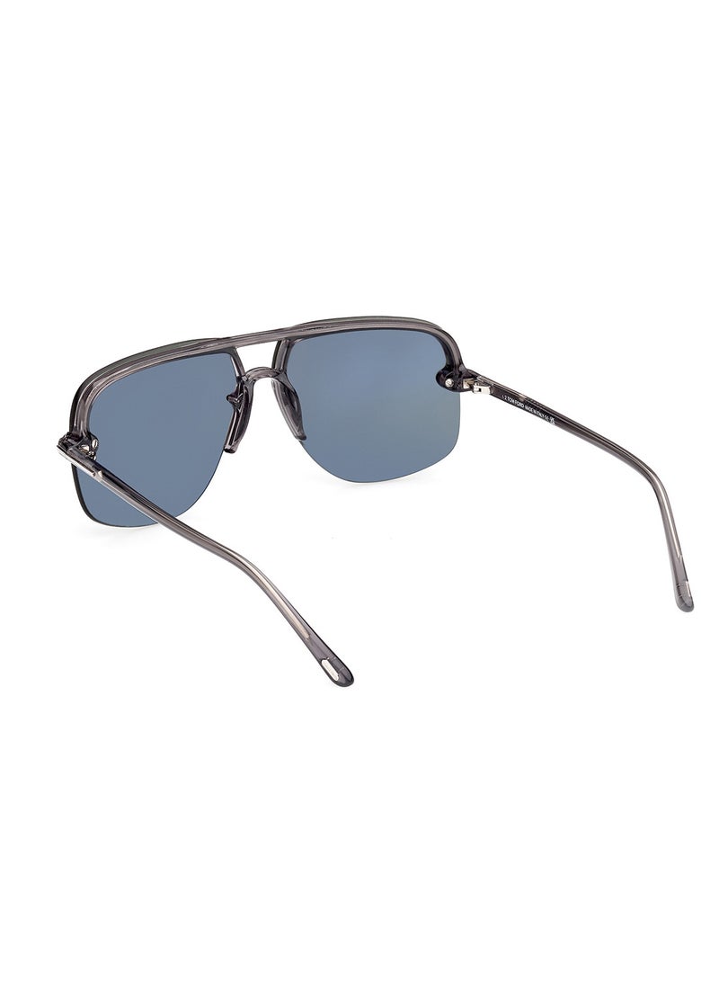 TOM FORD نظارة شمسية نافيجيتور للرجال بحماية من الأشعة فوق البنفسجية - FT100320N63 - مقاس العدسة: 63 ملم - Image 3