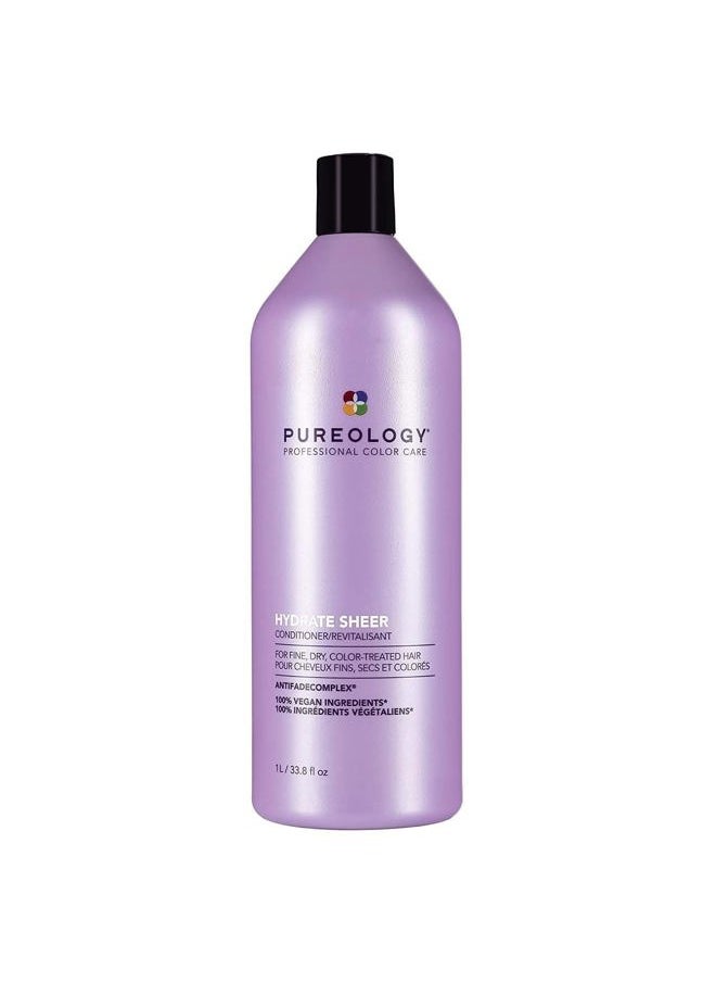 PUREOLOGY Hydrate Sheer Nourishing Conditioner | For Fine, Dry Color Treated Hair | Sulfate-Free | Vegan  - Image 1