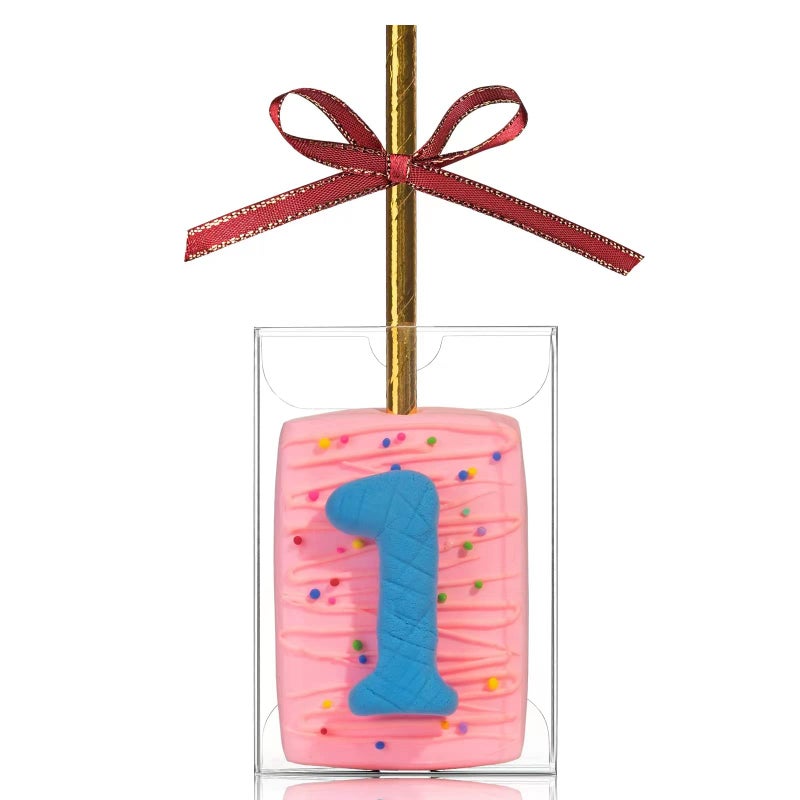 RomanticBaking 100 Pack 3.5"x 2.4"x 1.38" Rice Krispie Treat Boxes Cakesickle Boxes Macaron Boxes for Bridal Shower Birthday Party - Image 1