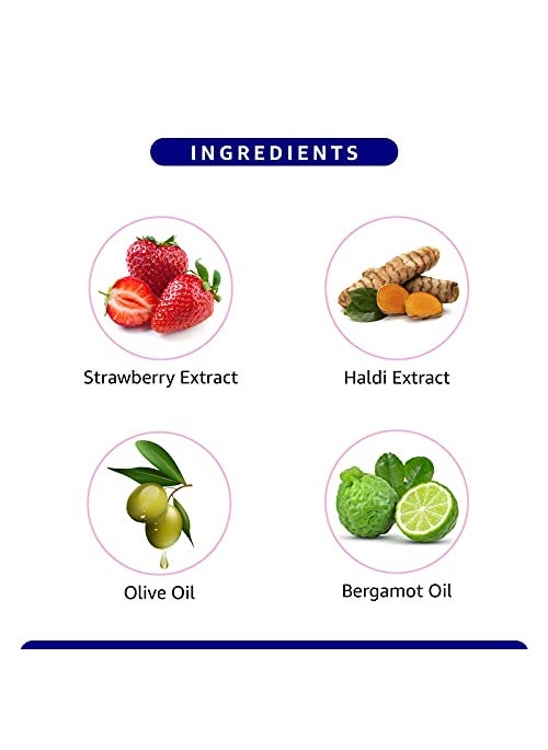 W2 W2 Why Wait Strawberry Facewash  Contains Strawberry Haldi Olive Oil  Bergamot Oil  For Skin Toning Dryness Oil Balance Pigmentation Elasticity Inflammation  Acne  For Men  Women 100g  - Image 4