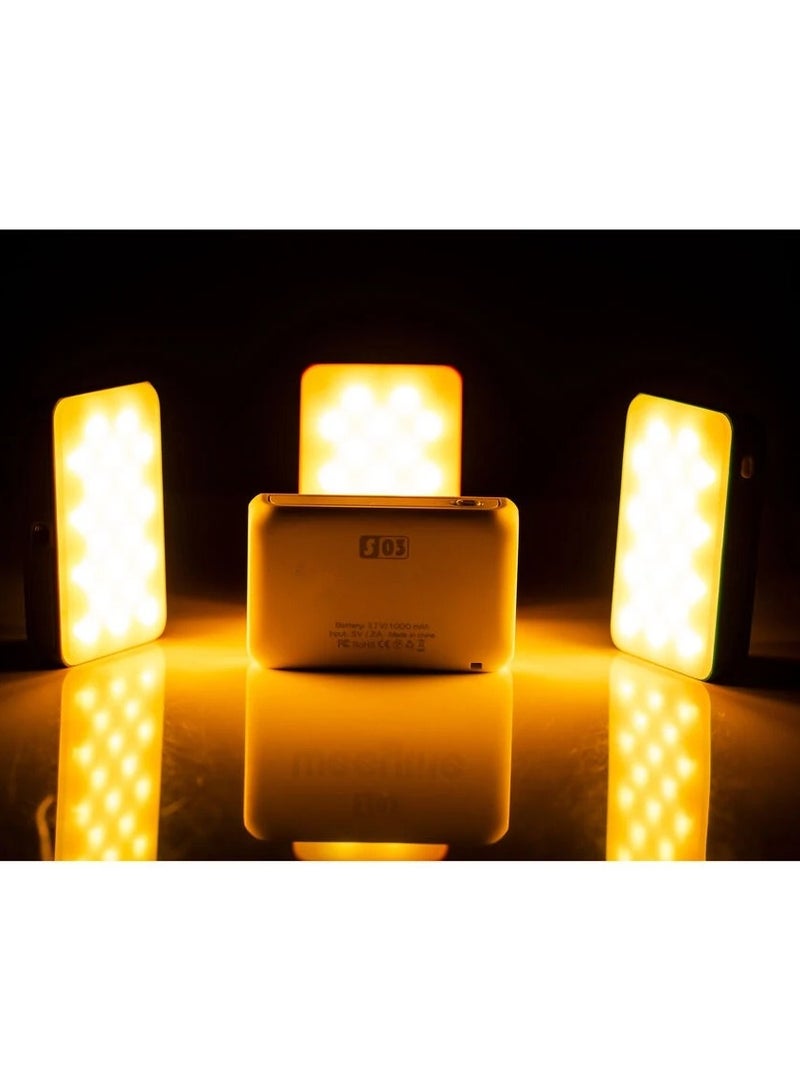 AROAQ S03 Rgb Fill Light Full Color Color Changing Live Selfie Indoor Photo Atmosphere Mini Handheld Photography Light  - Image 4