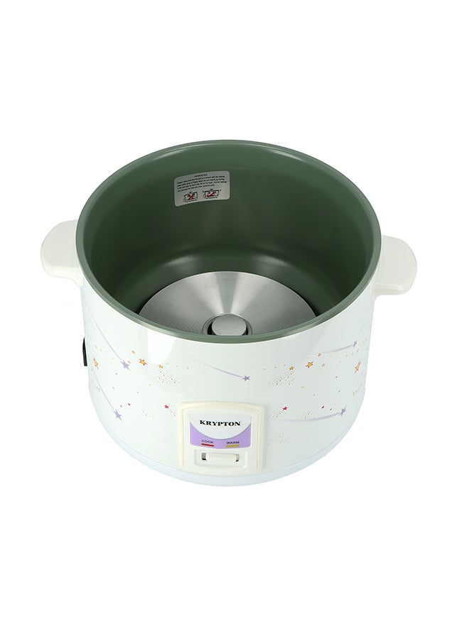 KRYPTON 2.8L Rice Cooker with Steamer, Non-Stick Pot | Automatic Cooking & Keep Warm | Easy Clean | Vegetable Steaming 2.8 L 1000 W KNRC6106 White - Image 3