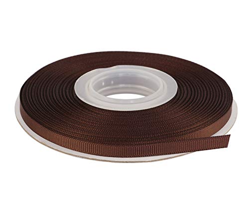 Ribbonitlux 1/4" Wide Solid Grosgrain Ribbon 25 Yards (850-Brown）, Set for Gift Wrapping, Party Decor, Sewing Applications, Wedding and Craft - Image 1