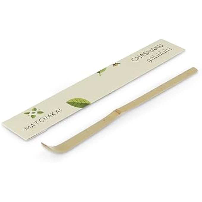 ريحني ملعقة ماتشا مصنوعة من الخيزران ومغرفة ماتشا تقليدية وملحق ماتشا لتجربة ماتشا احتفالية أصيلة - Image 1