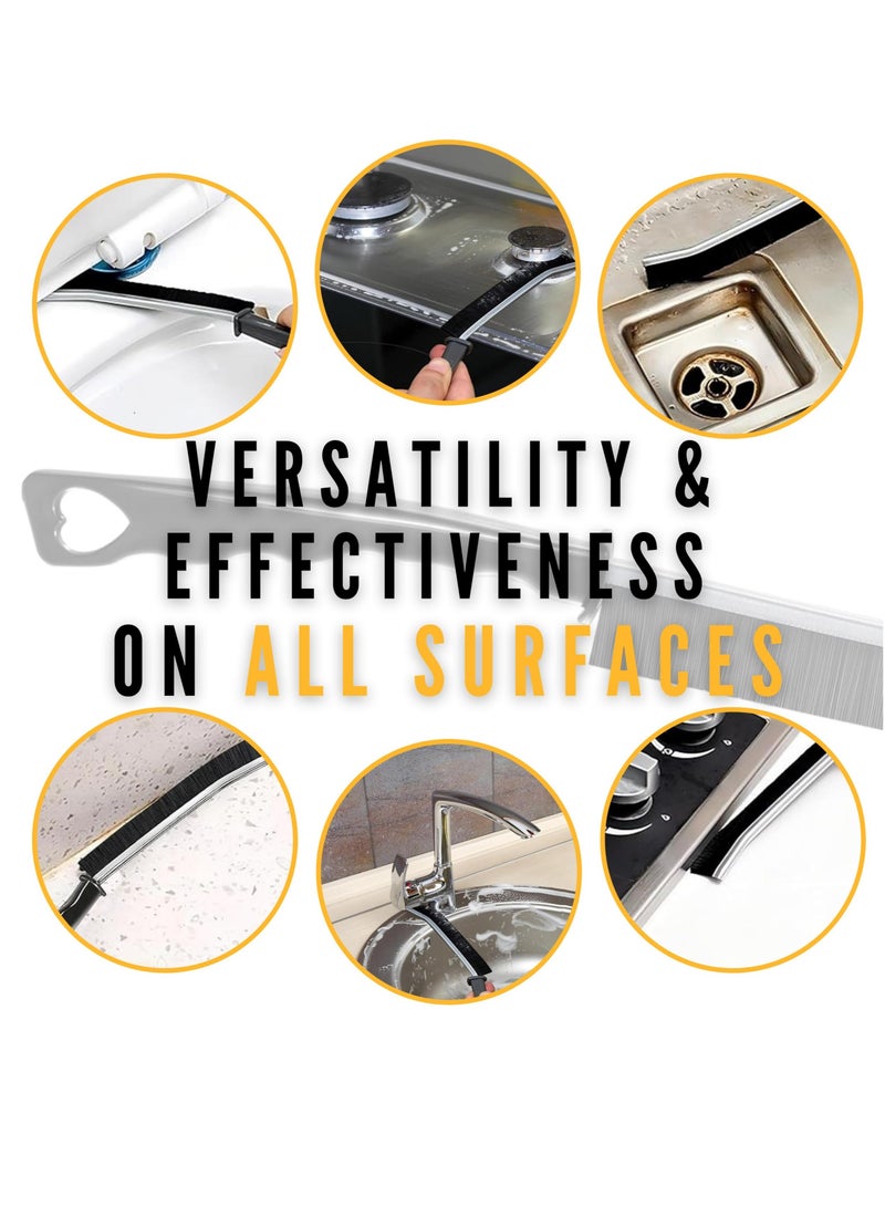 Excefore Hard Bristle Crevice Cleaning Brush, 4 Set Crevice Cleaning Brush, Gap Cleaning Brush, Small Cleaning Brushes for Household Use Bathroom, Kitchen, Corner, Sink, Thin Cleaning Brush - Image 3