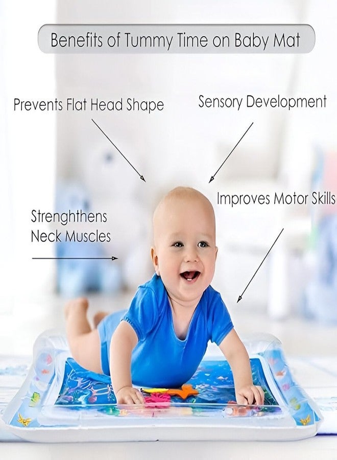 POPAXY Inflatable Water Play Mat for Babies - Tummy Time Floor Cushion for Infants, Slapped Pad Baby Activity Center - Fun Indoor Outdoor Toy for Sensory Development & Motor Skills - Image 4
