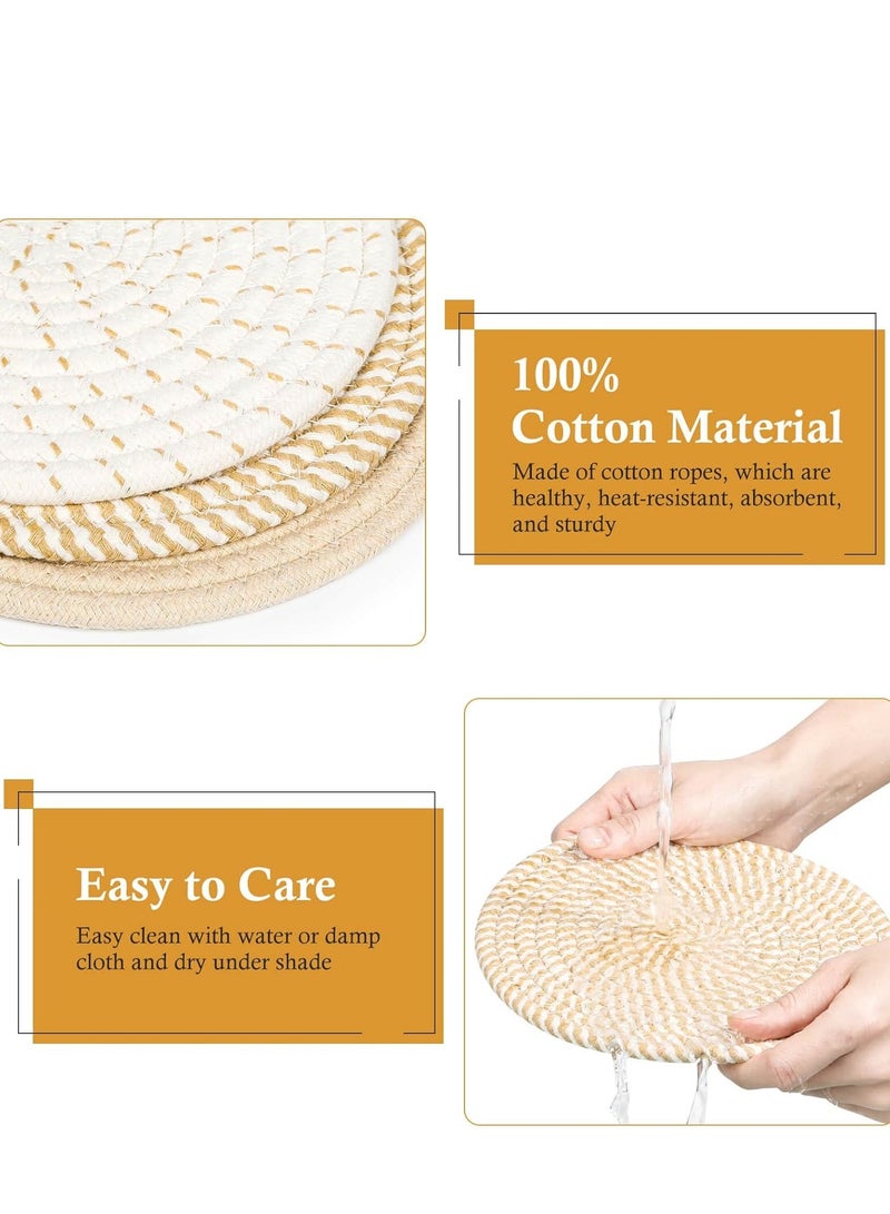 Flushrenic Mats Set for Hot Dishes,Anti Stain Hot Pads Plate,Heat Resistant Mat Protect Counter,Hot Pads for Hot pots and Pans,Hot Pot Holders Set - Image 3