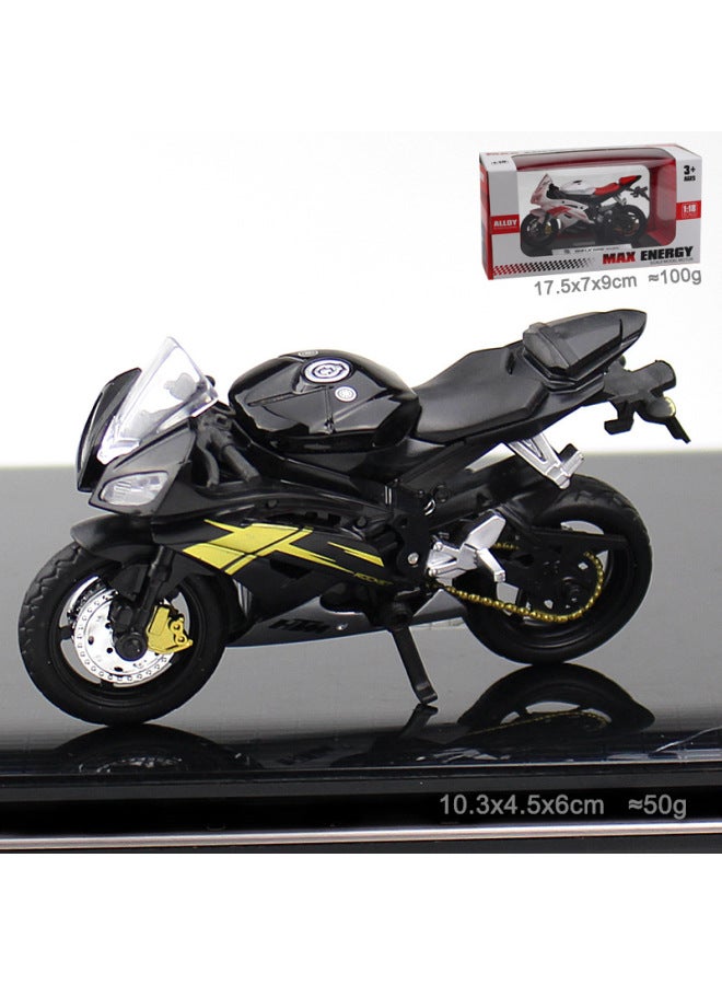 Creative Alloy Motorcycle Model Cake Decoration Women's Clothing Motorcycle Toy Car Model Decorative Ornament For Girls-Color:YM Locomotive Black  - Image 1
