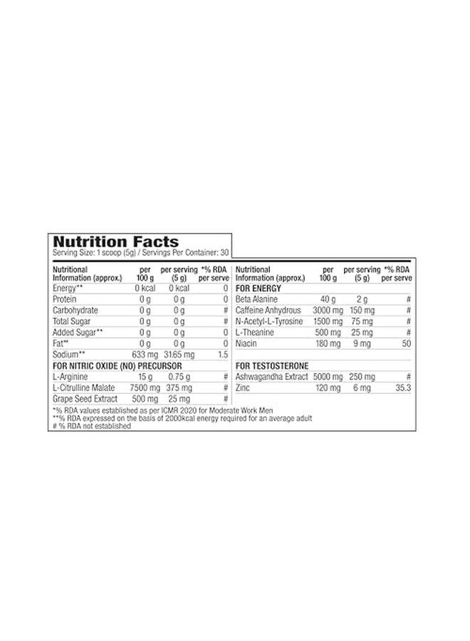LABRADA Labrada Super Charge Pre-Workout Concentrate 150g, Orange (30 Servings | 0.75g L-Arginine | 375mg L-Citrulline Malate | 2g Beta Alanine | 150mg Caffeine Anhydrous | 250mg Ashwagandha Extract)  - Image 3