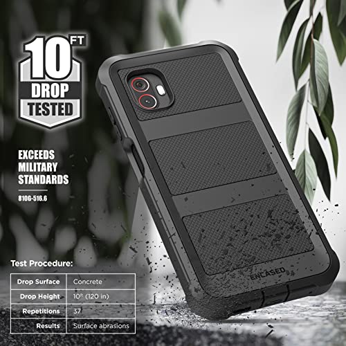 ENCASED Rugged Galaxy Xcover 6 Pro Case Falcon Series Protective DualLayer Shockproof Cover Heavy Duty Protection for Samsung Xcover6 Pro 66 Black - Image 3