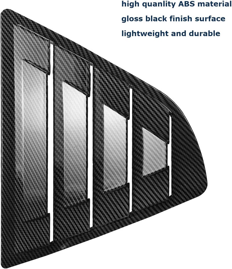 Acdeyaca Rear Side Window Louvers for Toyota Camry 2018-2022 - Carbon Fiber Pattern - Image 3