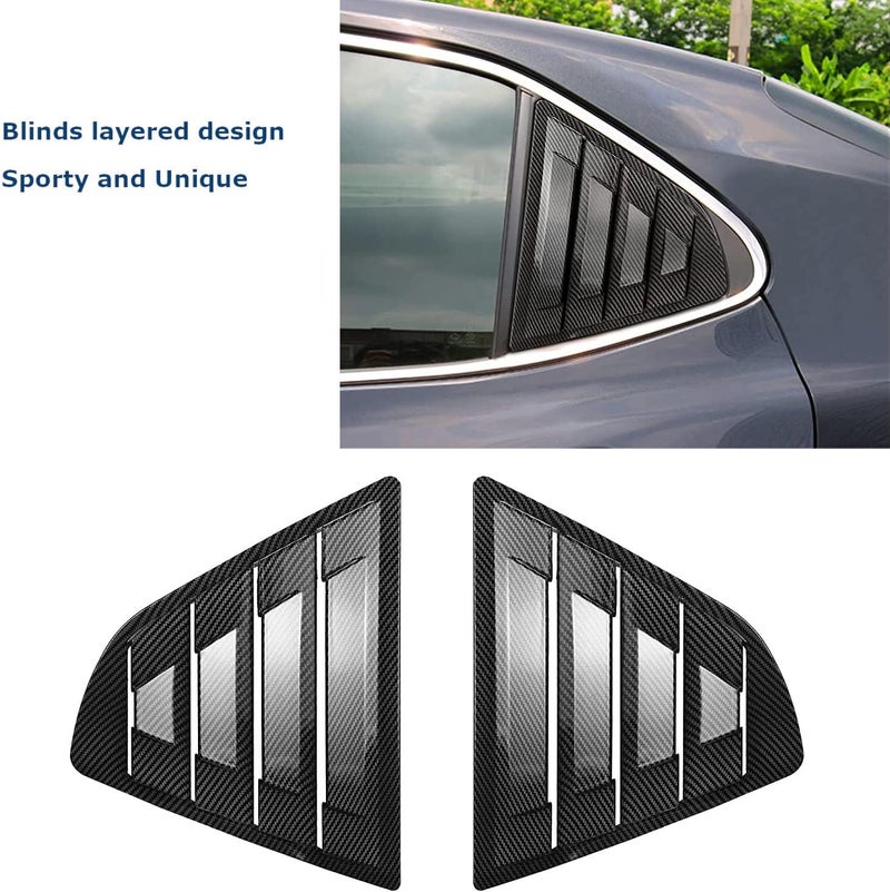 Acdeyaca Rear Side Window Louvers for Toyota Camry 2018-2022 - Carbon Fiber Pattern - Image 4