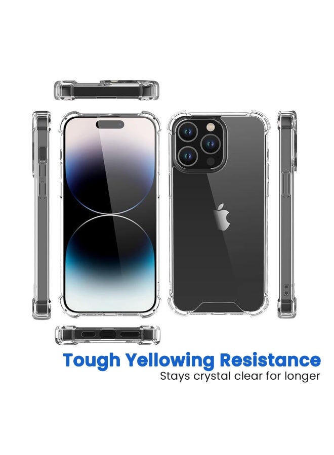 أكسسور  غطاء حماية شفاف لهاتف iPhone 13 Pro Max (6.7 بوصة) – غطاء سيليكون كريستالي مقاوم للصدمات مع حماية من السقوط من الأربع زوايا – نحيف وخفيف ومقاوم للخدوش - Image 2
