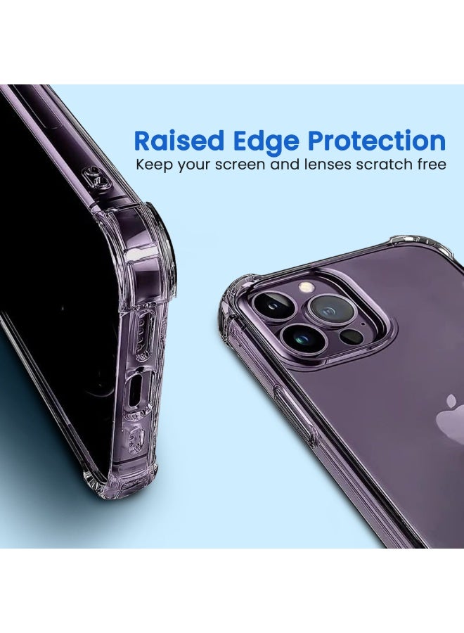 أكسسور  غطاء حماية شفاف لهاتف iPhone 13 Pro Max (6.7 بوصة) – غطاء سيليكون كريستالي مقاوم للصدمات مع حماية من السقوط من الأربع زوايا – نحيف وخفيف ومقاوم للخدوش - Image 5