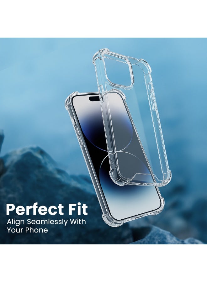 أكسسور  غطاء حماية شفاف لهاتف iPhone 13 Pro Max (6.7 بوصة) – غطاء سيليكون كريستالي مقاوم للصدمات مع حماية من السقوط من الأربع زوايا – نحيف وخفيف ومقاوم للخدوش - Image 3