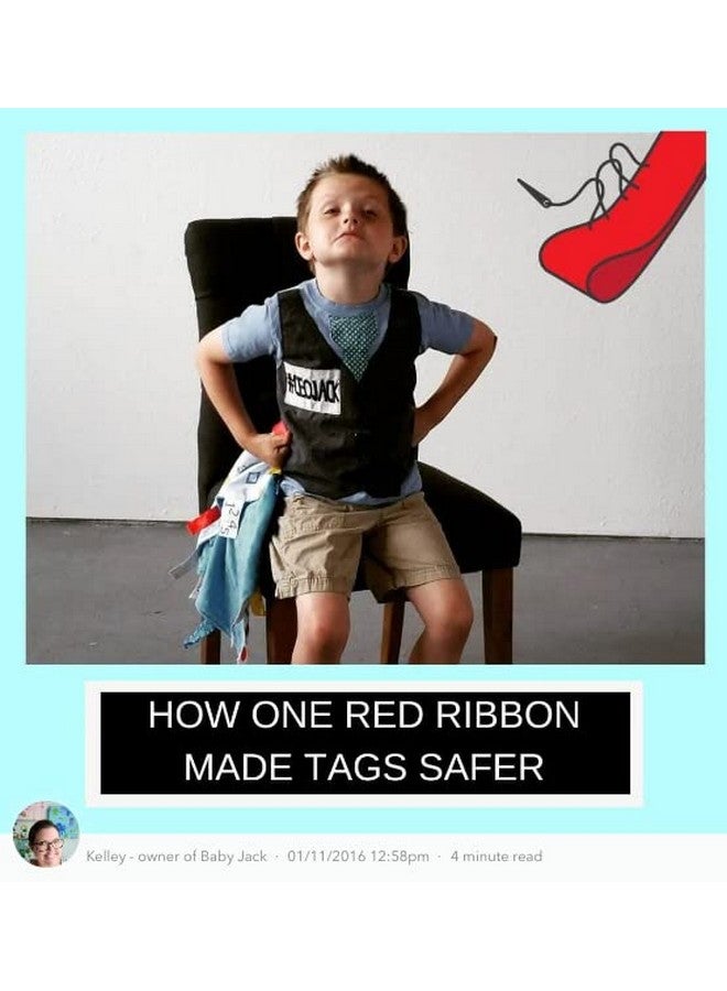 The Learning Lovey Golden State Warriors Baby 8x8” Tag Toy - NBA Basketball - Baby Sensory Crinkle Toys - Soft & Safe - Ideal Baby Stroller Toy - BPA Free w/Stroller Clip (8" x 8" Tag Toy) - Image 4