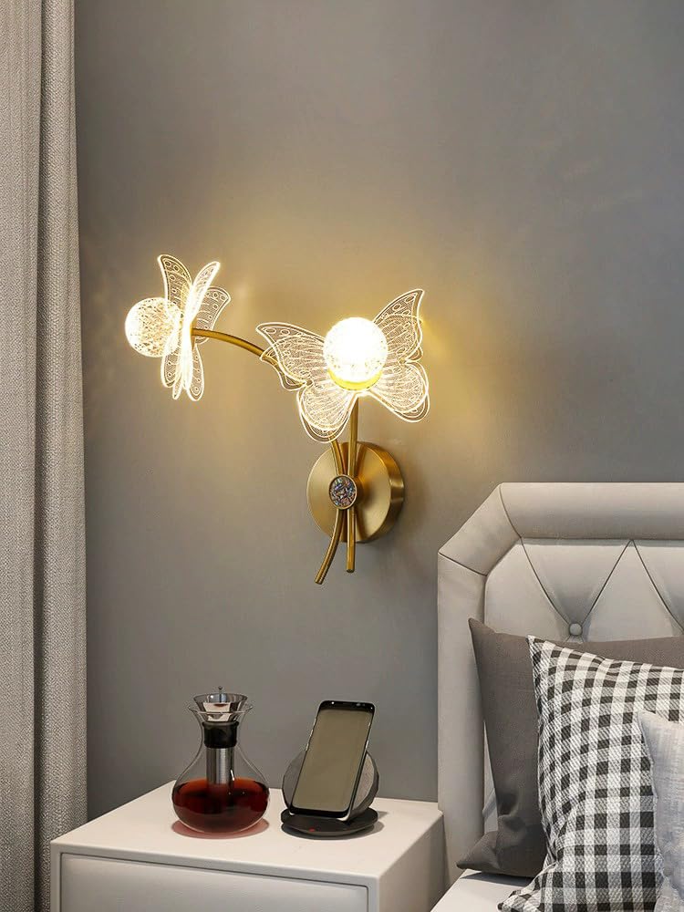 CITRA 2 Light Golden Acylic Long Wall Light - Gold Warm White - Image 2