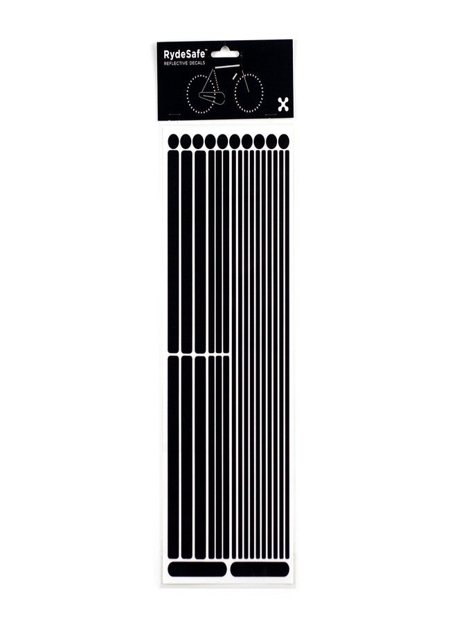 RydeSafe Reflective Decals Multi Stripes Kit Jumbo, Black - Image 1