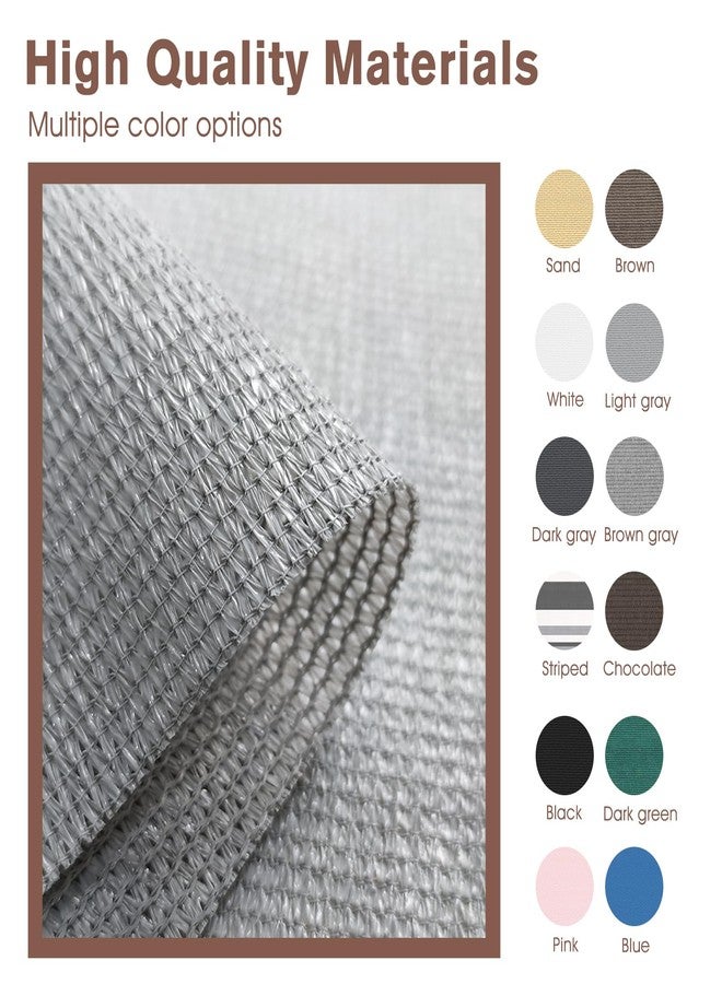 Sunny Guard 3'x10' Light Grey Balcony Deck Privacy Screen Fence Apartments Railing Cover Heavy Duty Mesh Windscreen for Outdoor,Backyard,Patio - Image 5