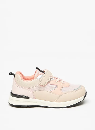 JUNIORS Girls Colourblock Sneakers With Hook And Loop Closure