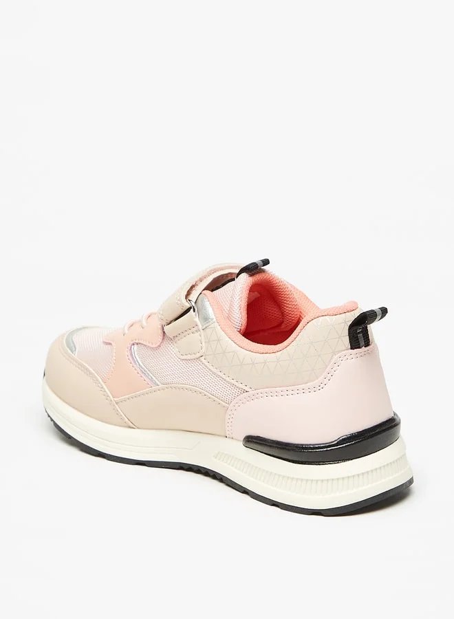 جونيورز Girls Colourblock Sneakers With Hook And Loop Closure