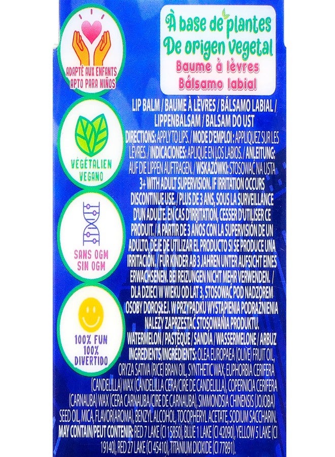 Batman Lip Balm Tube for Boys – Bundle with 1 Tube of Plant Based Lip Balm in Watermelon Flavor with Batman Figurine Topper Plus Stickers, More | DC Comics Party Favors - Image 3