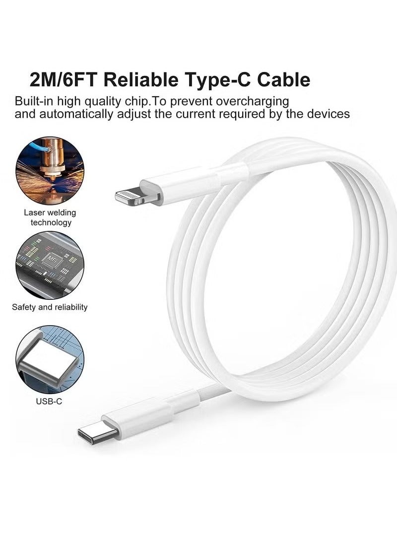 TIGER iPhone 20W Fast Charger | USB-C Wall Fast Charger with 1M USB-C to Lightning Cable | Compatible with iPhone 14/14 Pro/14 Pro Max/13/12/SE 2020/11/XR/XS Max/X/iPad – Quick Charging Power Adapter for Apple Devices - Image 3