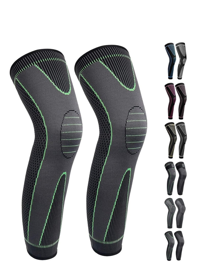 Generic Full Leg Sleeves Long Compression Leg Sleeve Knee Sleeves Protect Leg, for Man Women Basketball, Arthritis Cycling Sport Football, Reduce Varicose Veins and Swelling of Legs  - Image 1