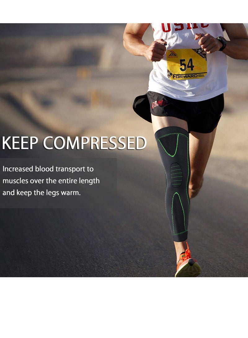 Generic Full Leg Sleeves Long Compression Leg Sleeve Knee Sleeves Protect Leg, for Man Women Basketball, Arthritis Cycling Sport Football, Reduce Varicose Veins and Swelling of Legs  - Image 2