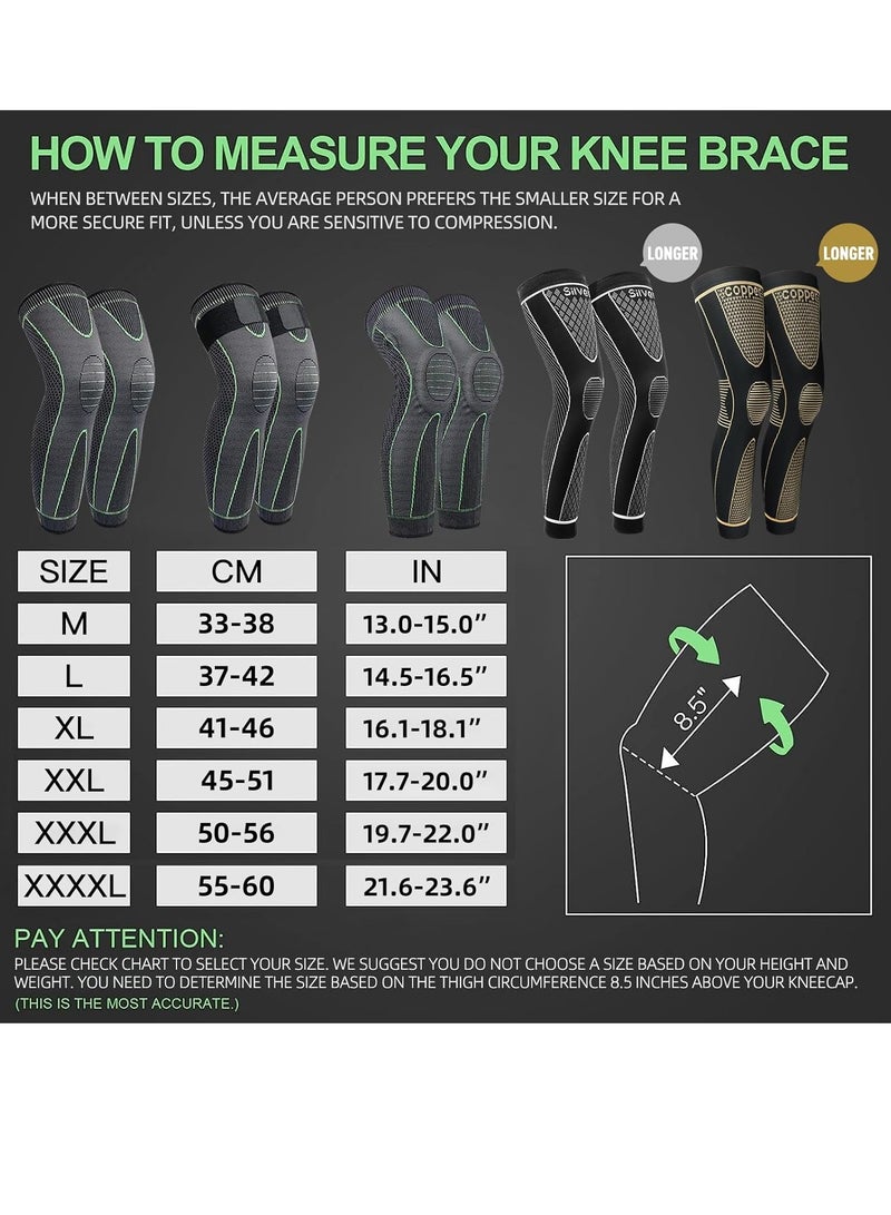Generic Full Leg Sleeves Long Compression Leg Sleeve Knee Sleeves Protect Leg, for Man Women Basketball, Arthritis Cycling Sport Football, Reduce Varicose Veins and Swelling of Legs  - Image 5