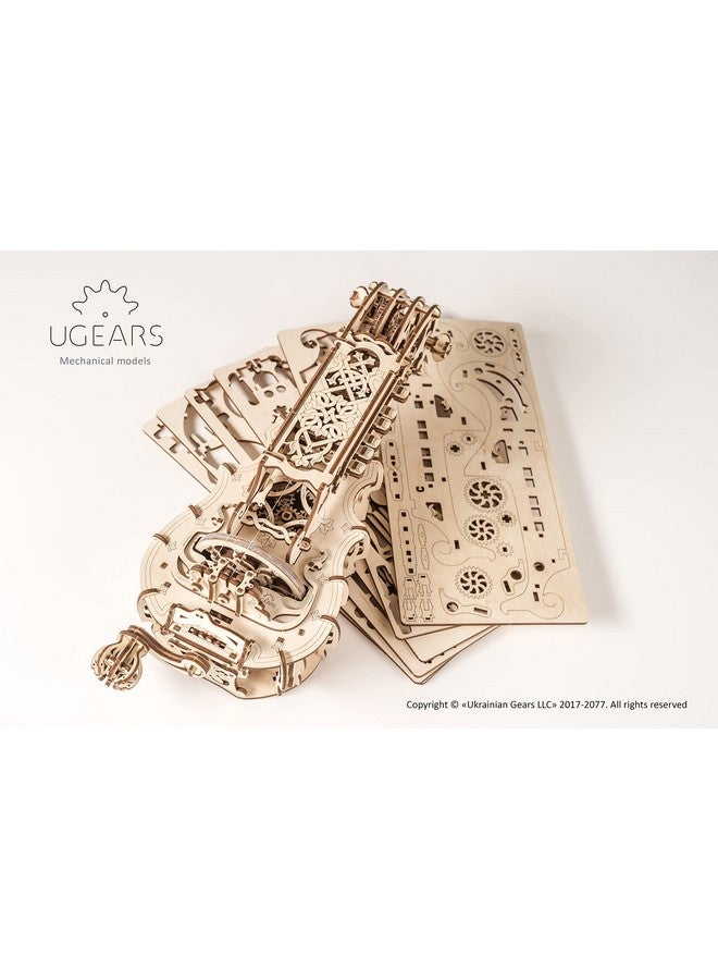 أوجيرز النماذج الميكانيكية 3D لغز خشبي الميكانيكية Hurdygurdy آلة موسيقية - Image 3