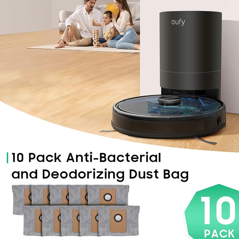 Leemone 10 PACK Dust Bags for eufy RoboVac L35 HybridL35 Hybrid LR30 HybridLR30 LR20 AutoEmpty Station 4 Layer Filtration System with Activated Carbon Fabric to Remove Unwanted Odors - Image 4