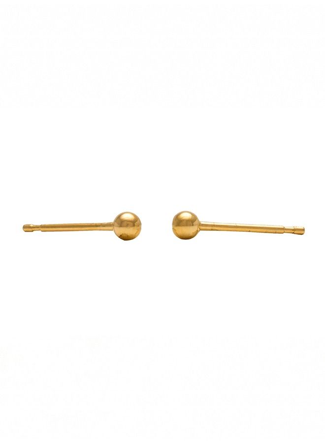 Studex 4MM Ball 24K Pure Gold Plated Ear Studs - Image 4