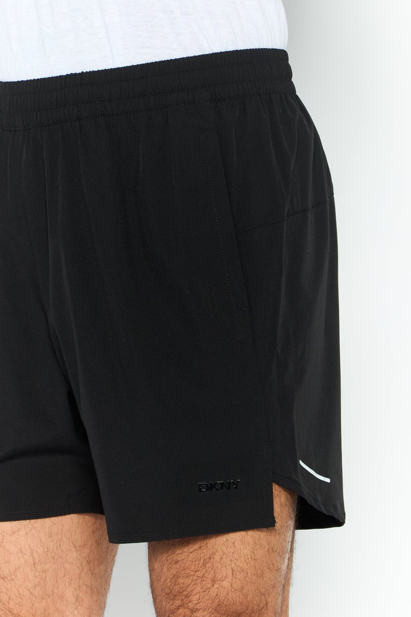 DKNY Men Brand Logo Board Shorts, Black  - Image 3